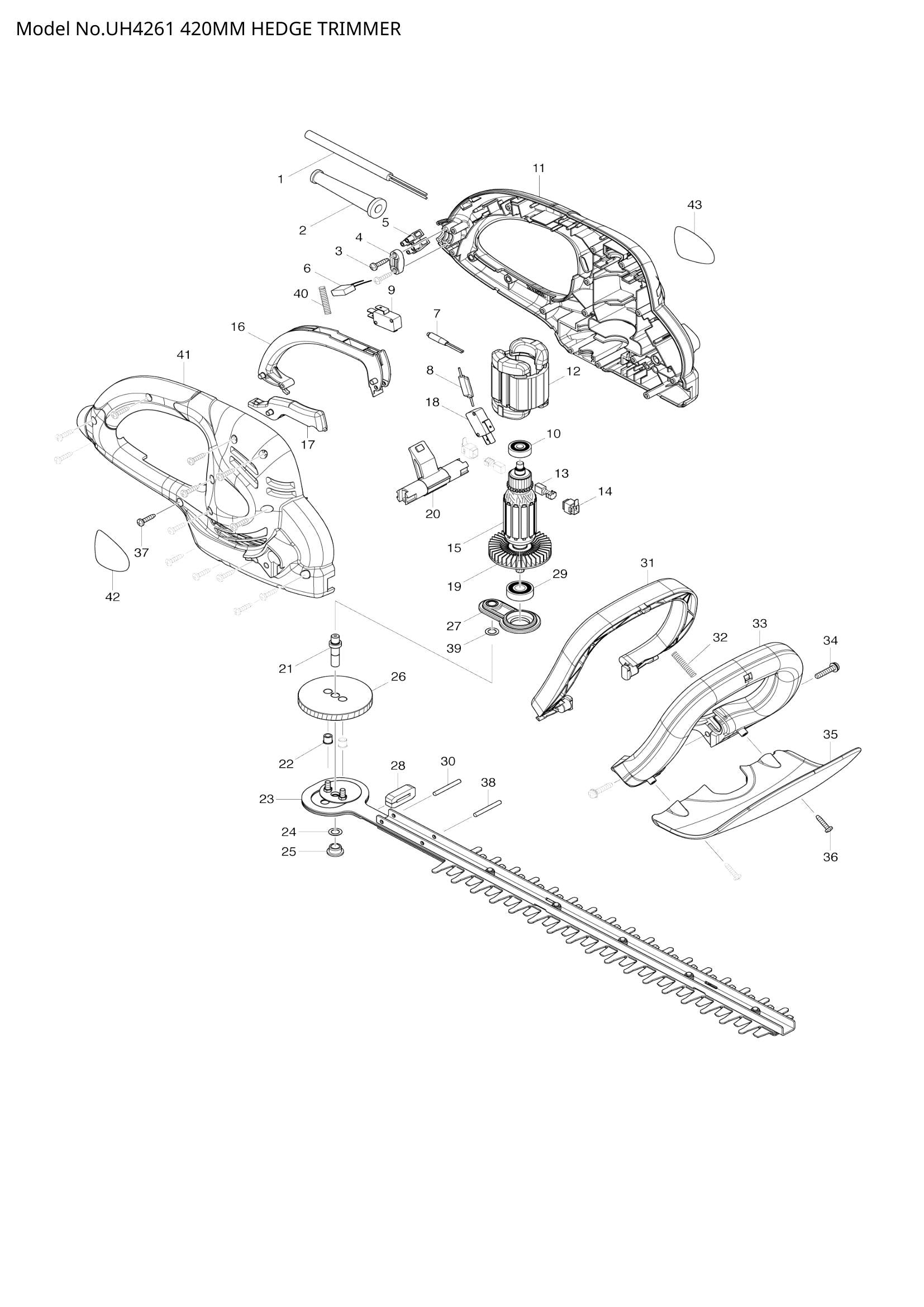 UH4261 exploded view