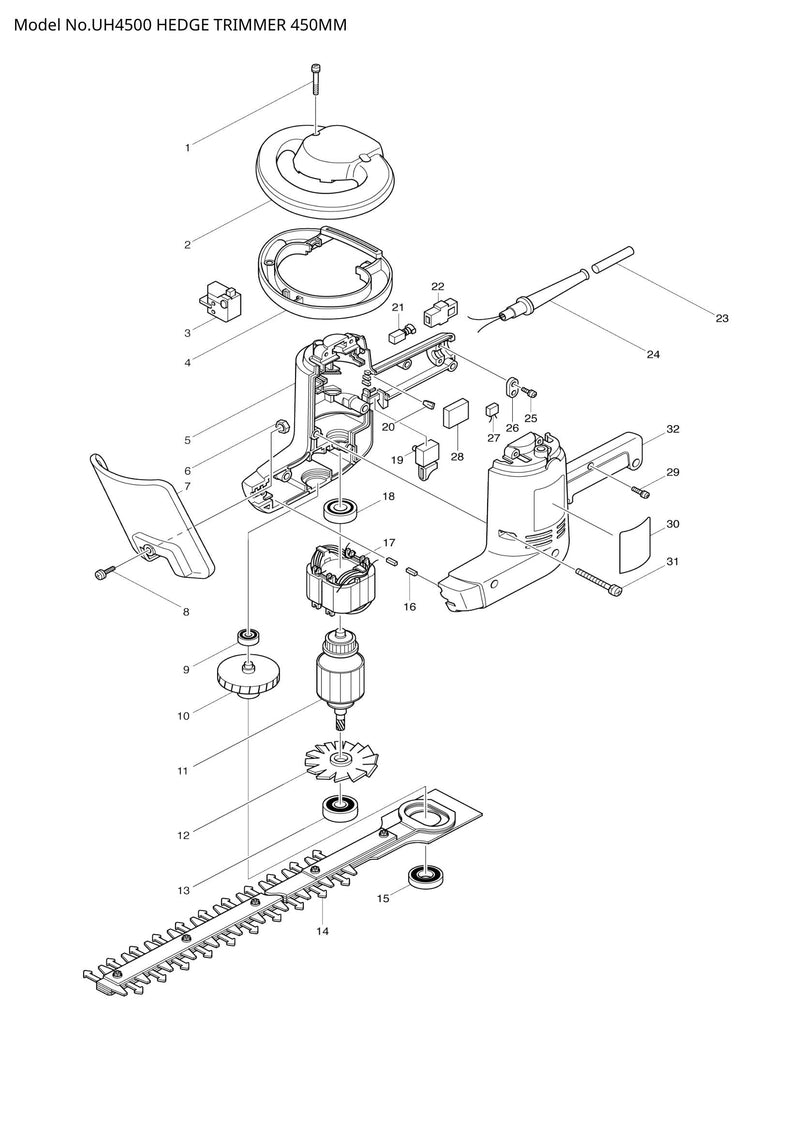 UH4500 exploded view