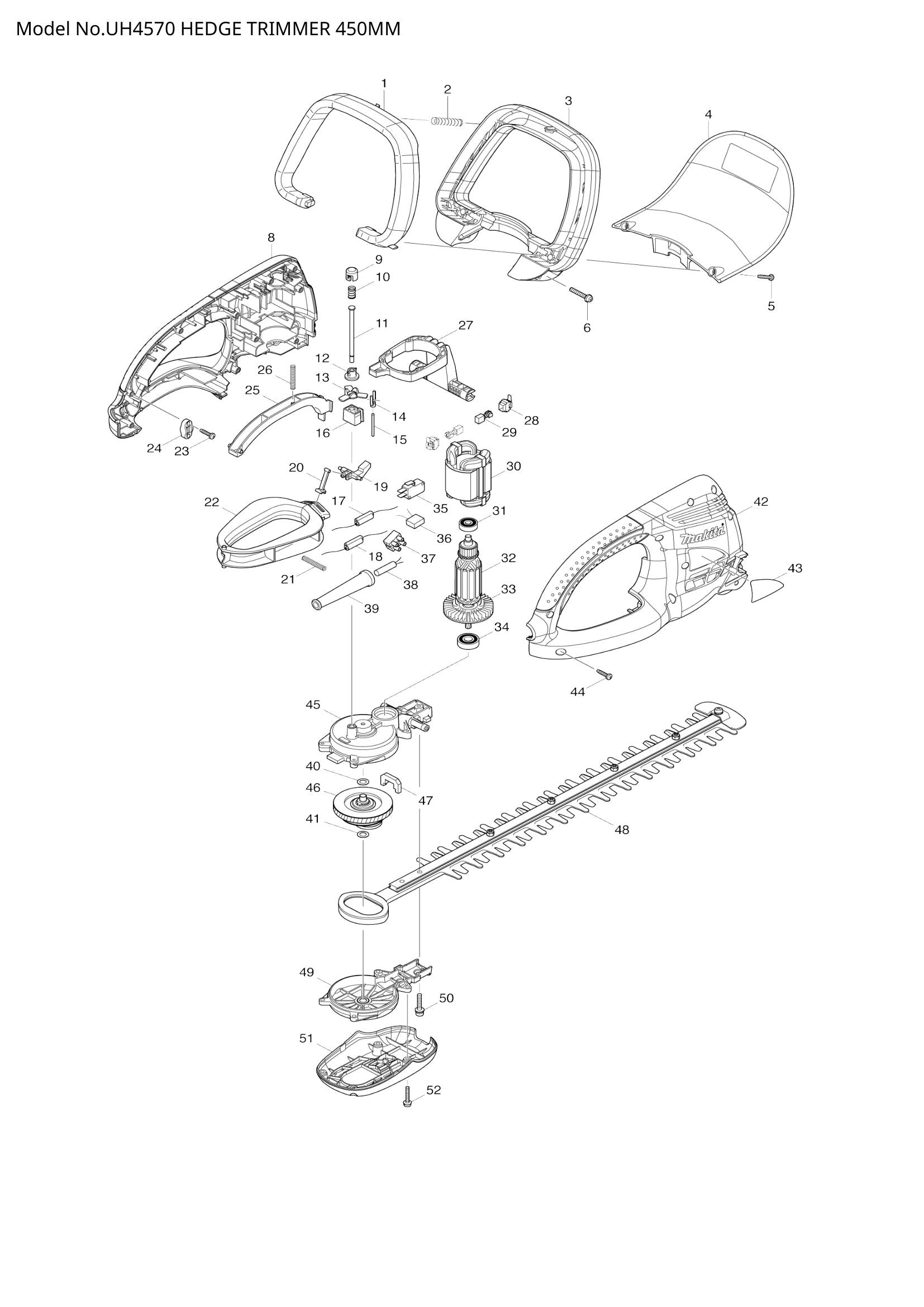 UH4570 exploded view