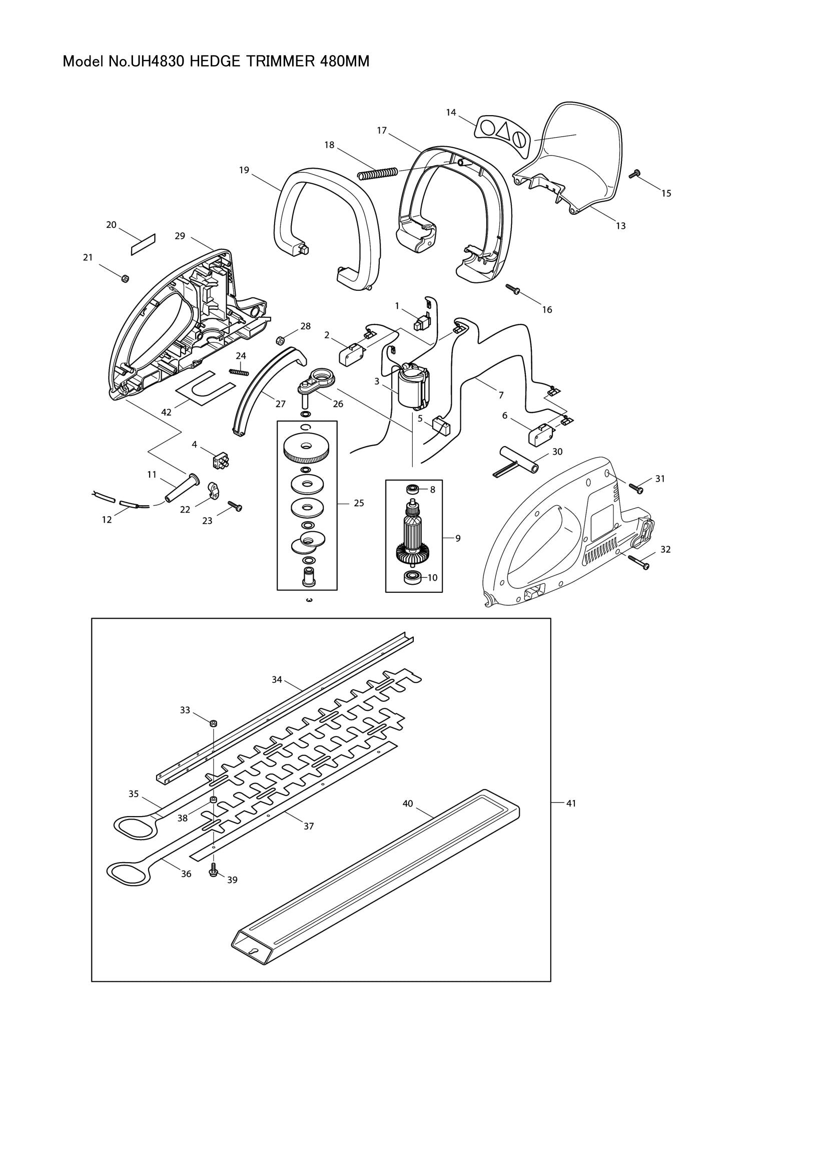 UH4830 exploded view