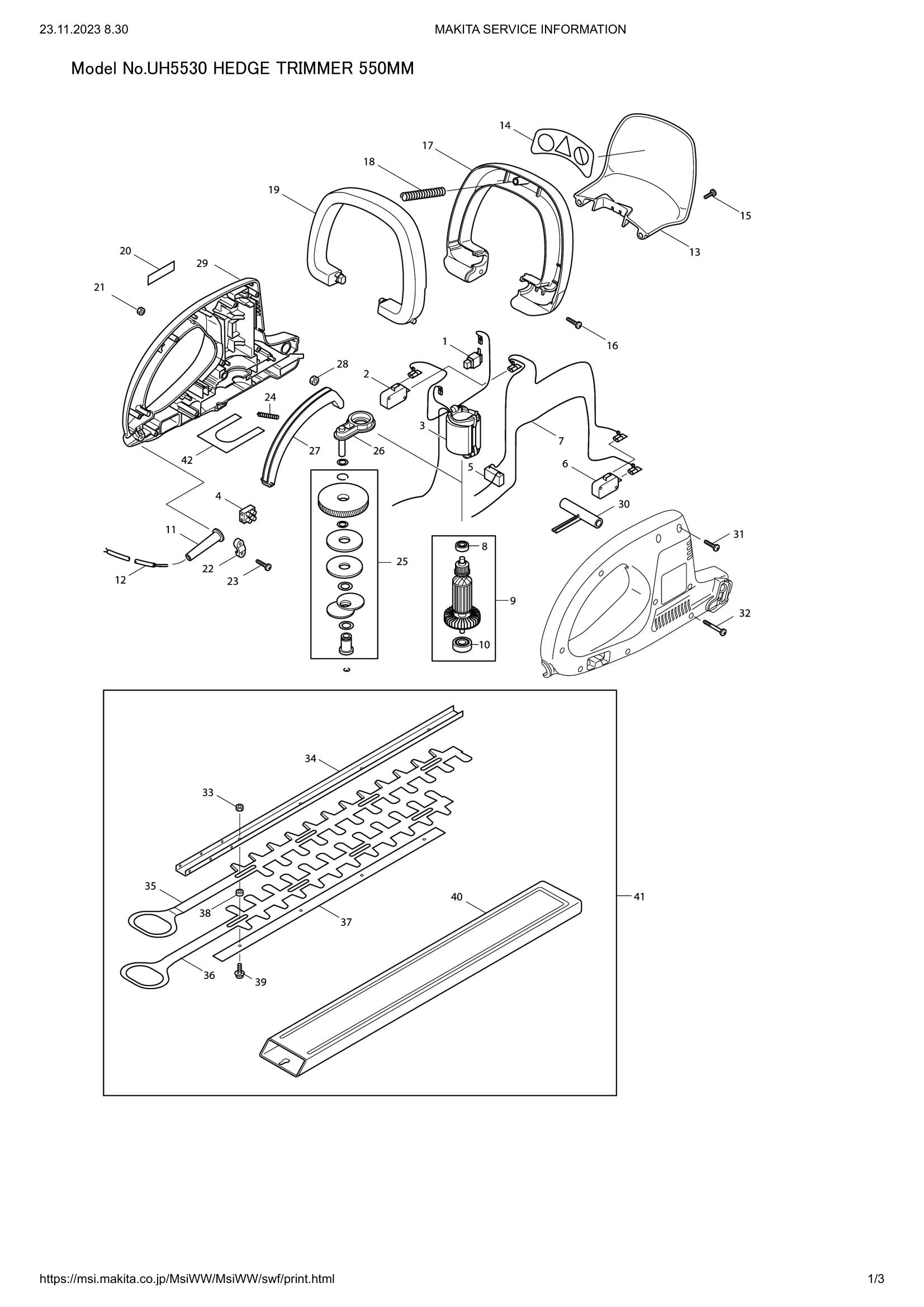 UH5530 exploded view