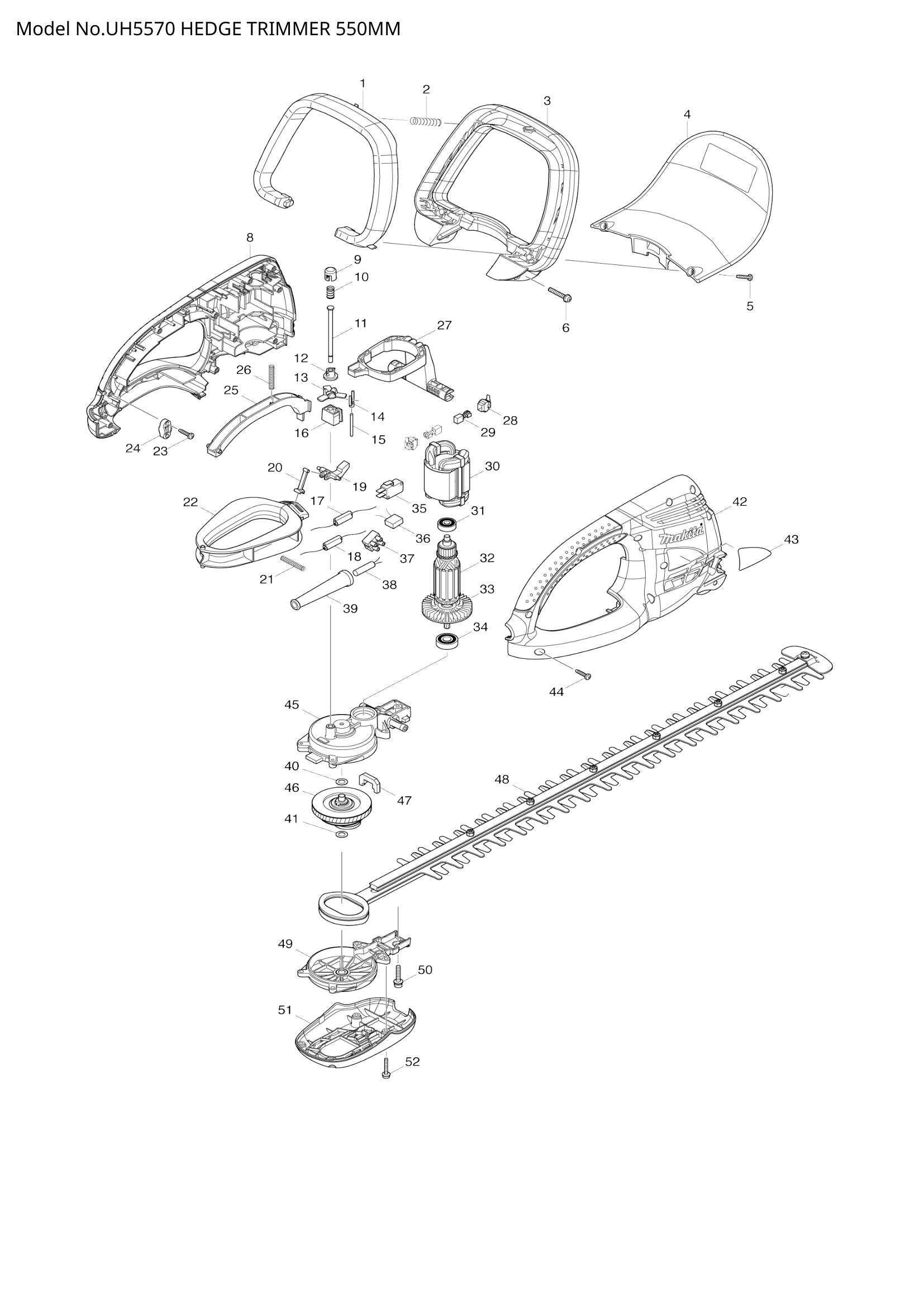 UH5570 exploded view