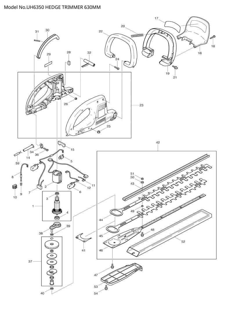 UH6350 exploded view