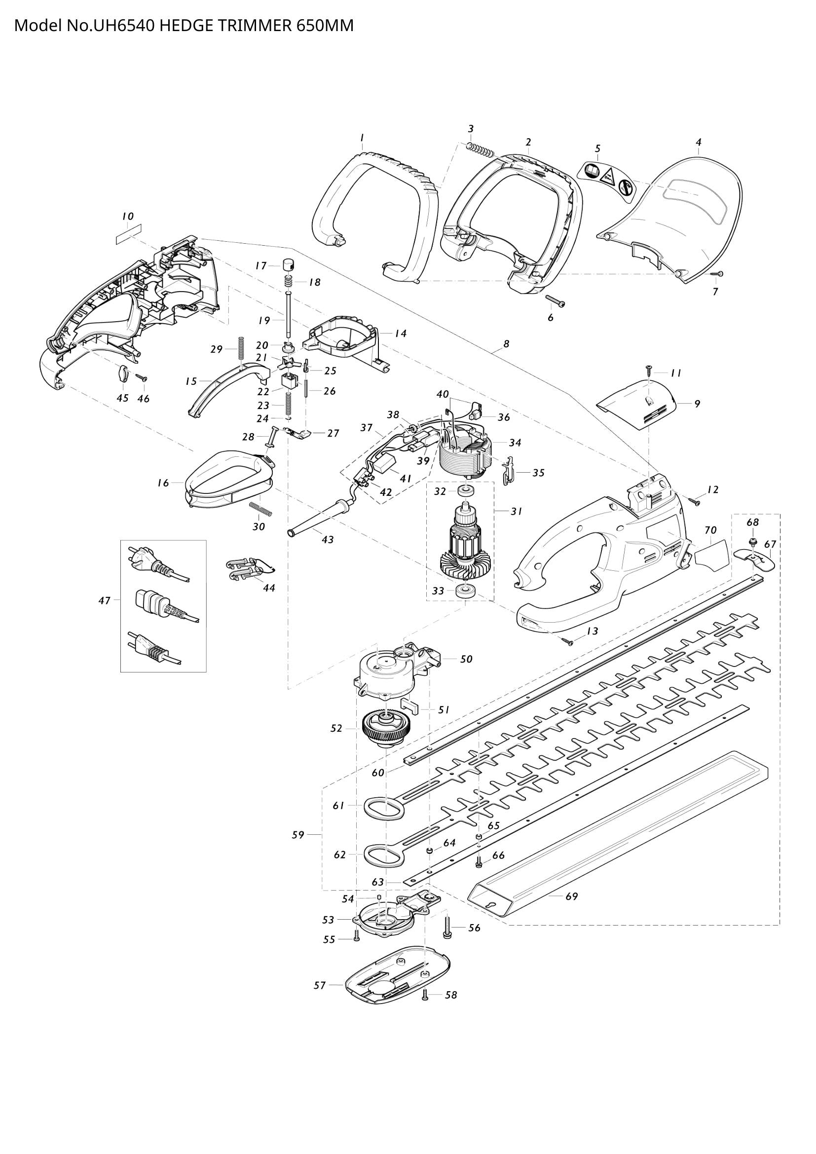 UH6540 exploded view