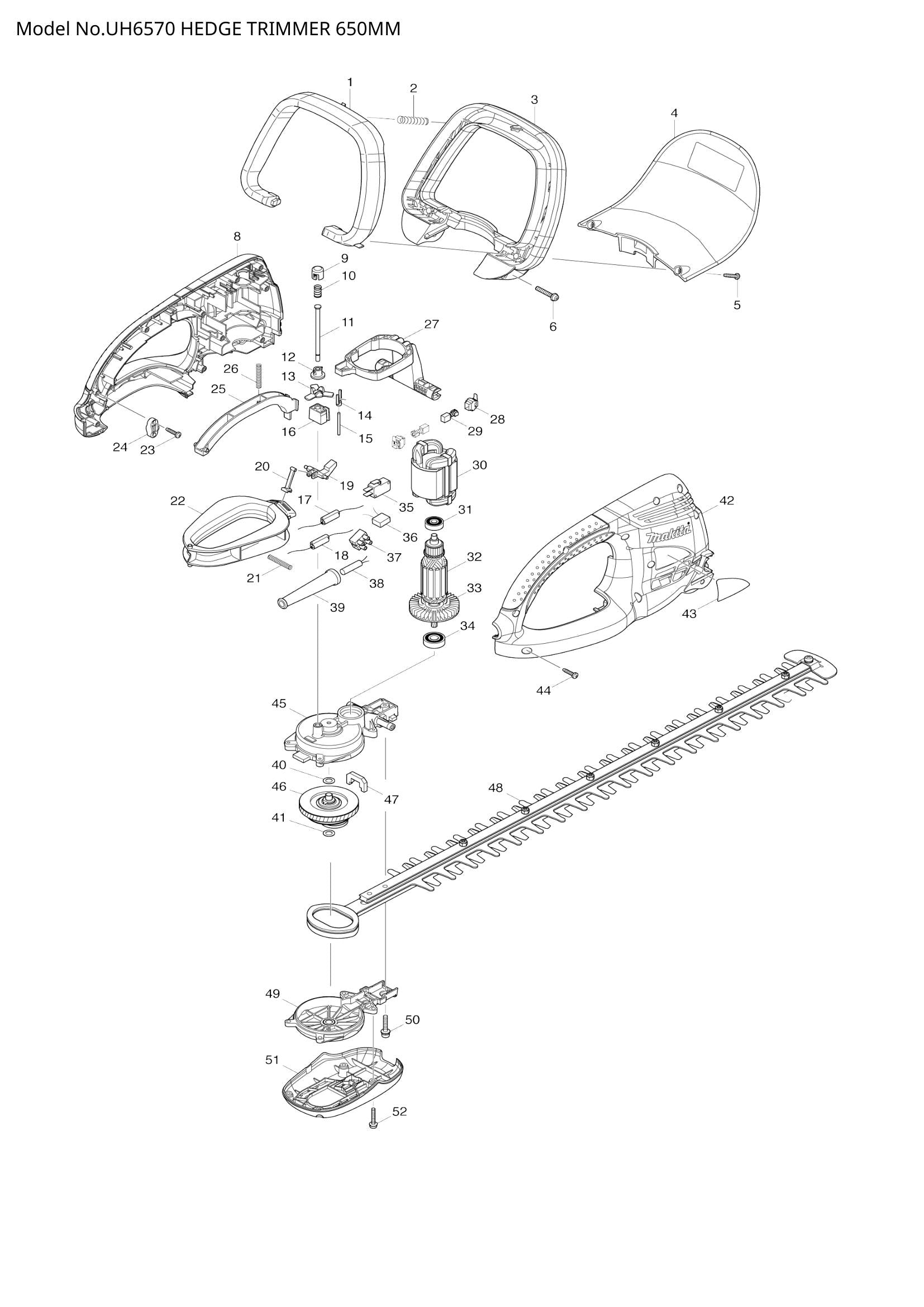 UH6570 exploded view