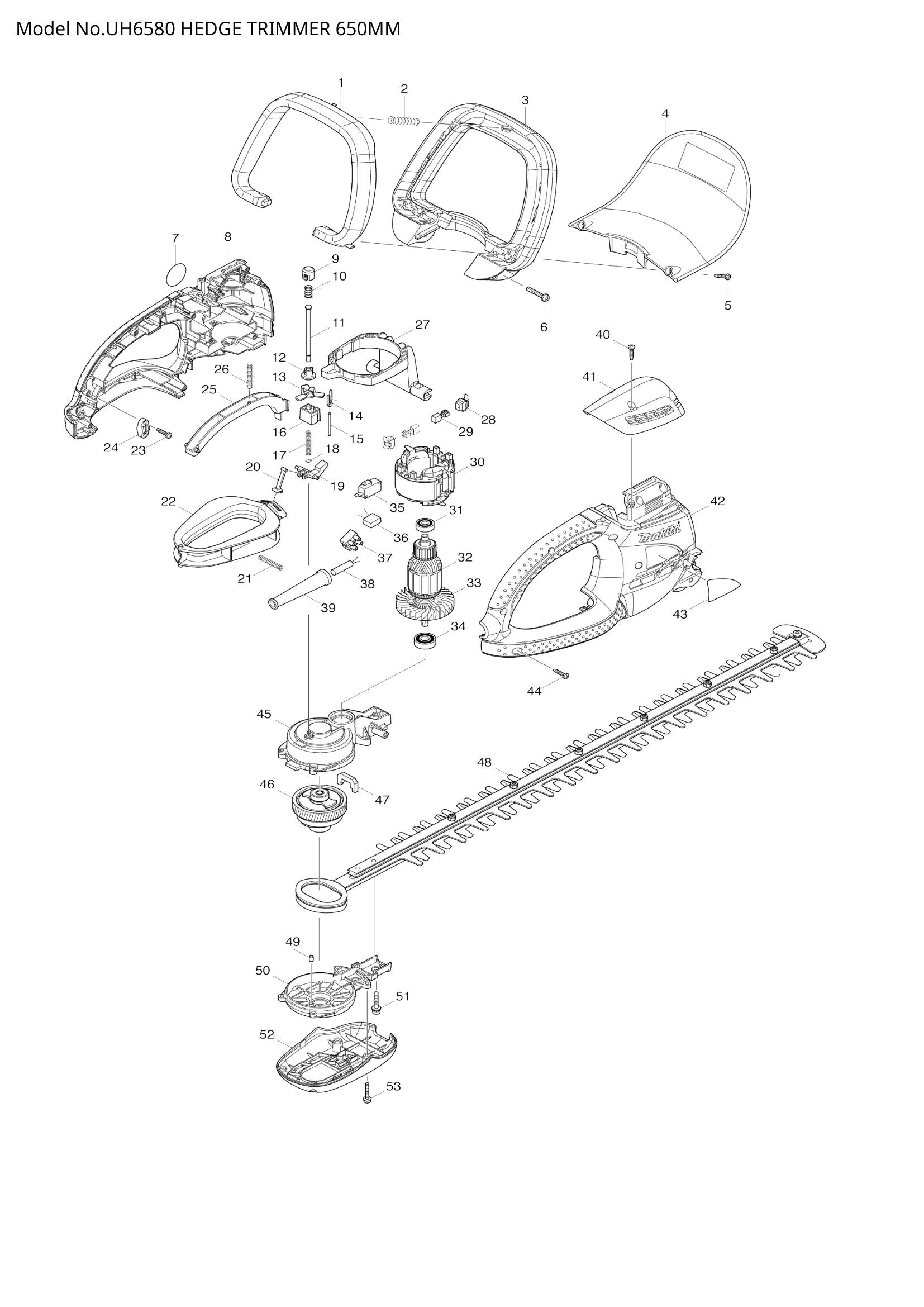 UH6580 exploded view