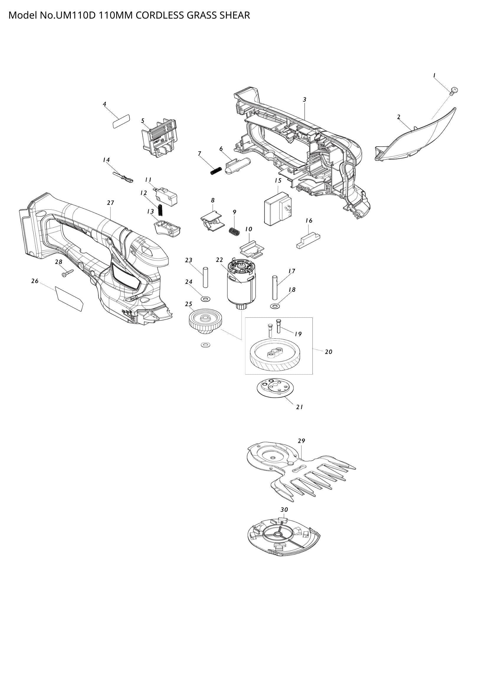 UM110D exploded view