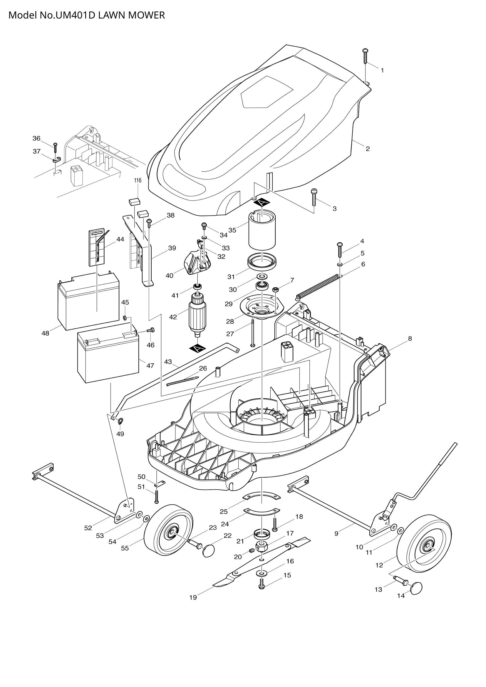 UM401D exploded view