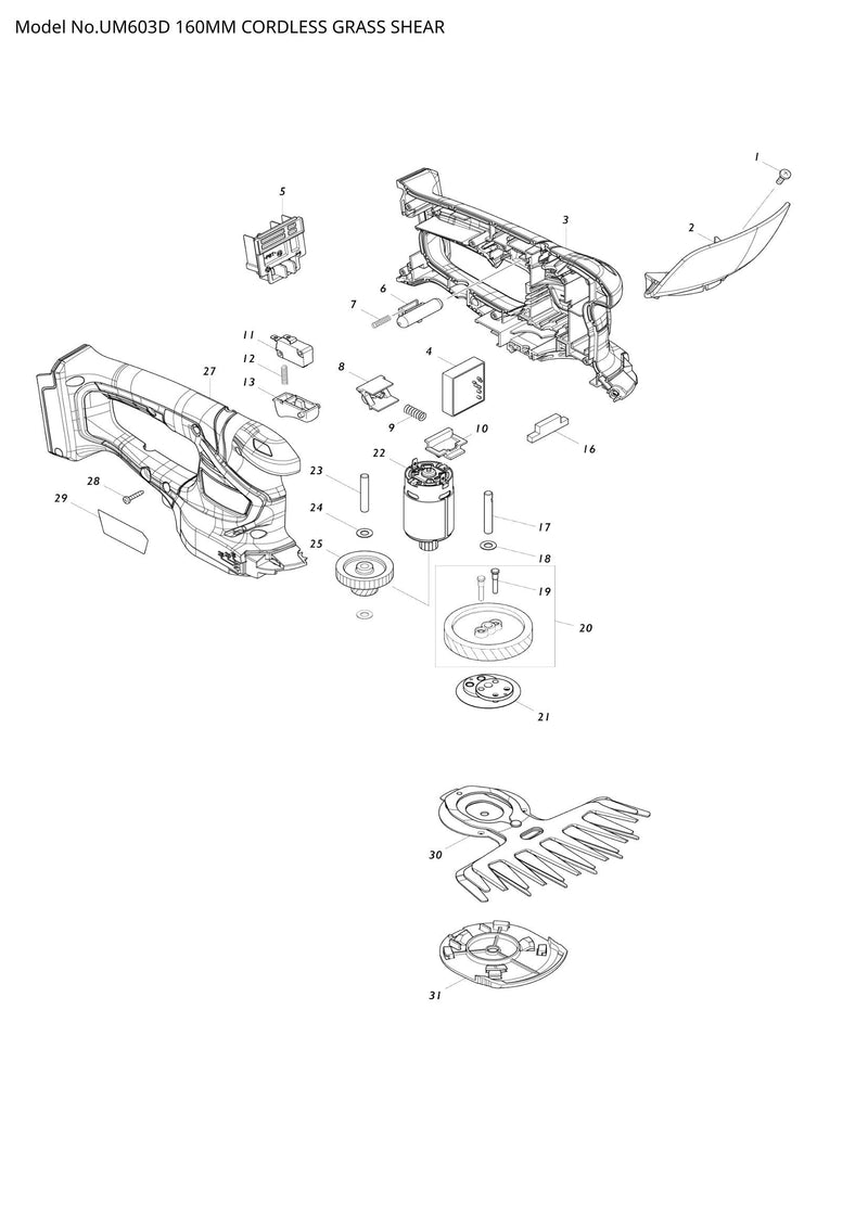 UM603D exploded view