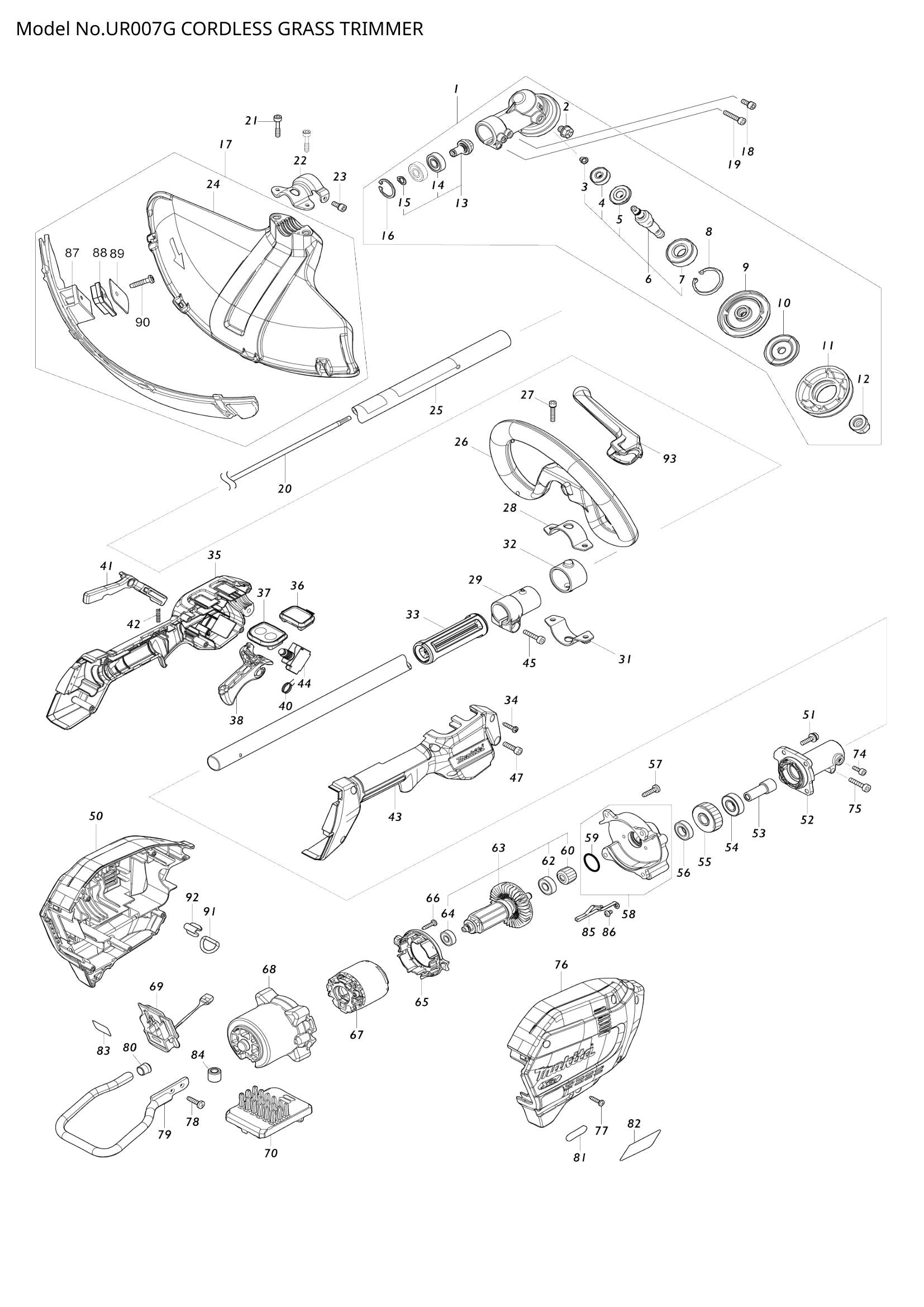 UR007G exploded view