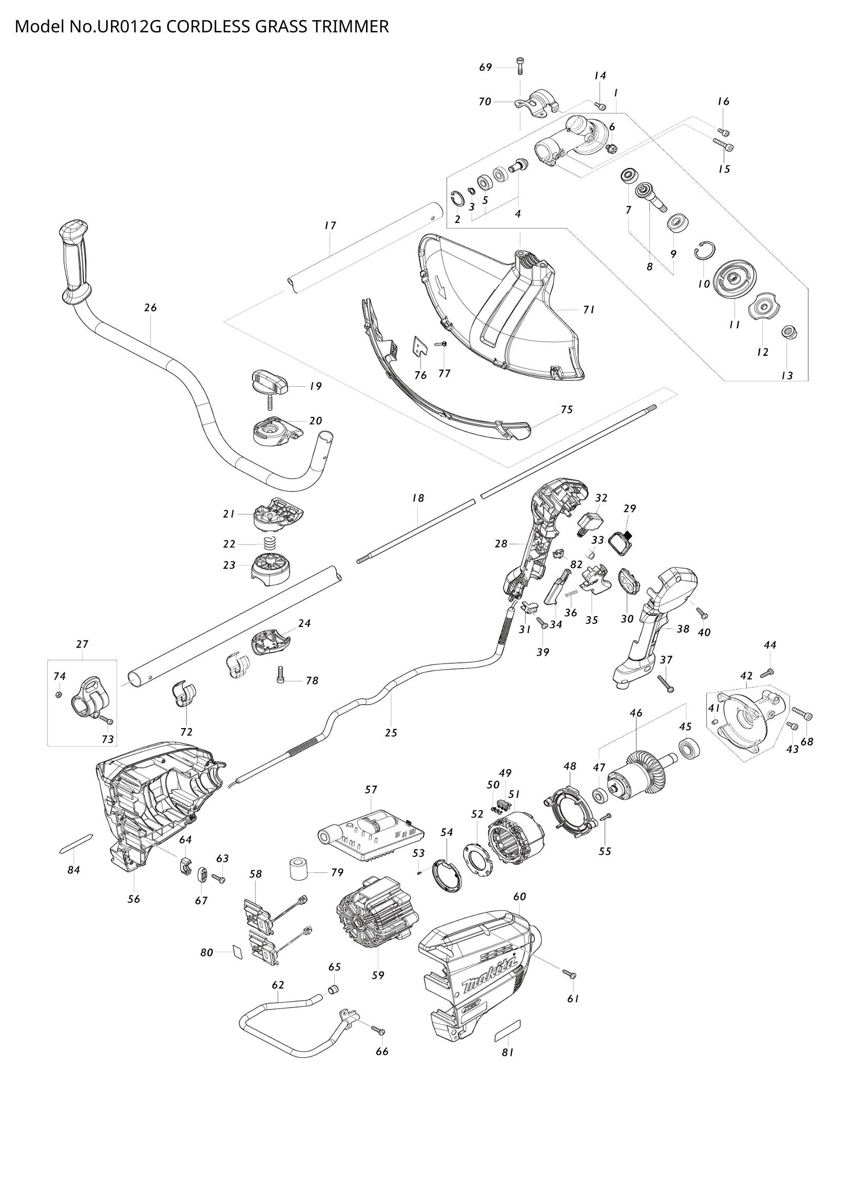 UR012G exploded view