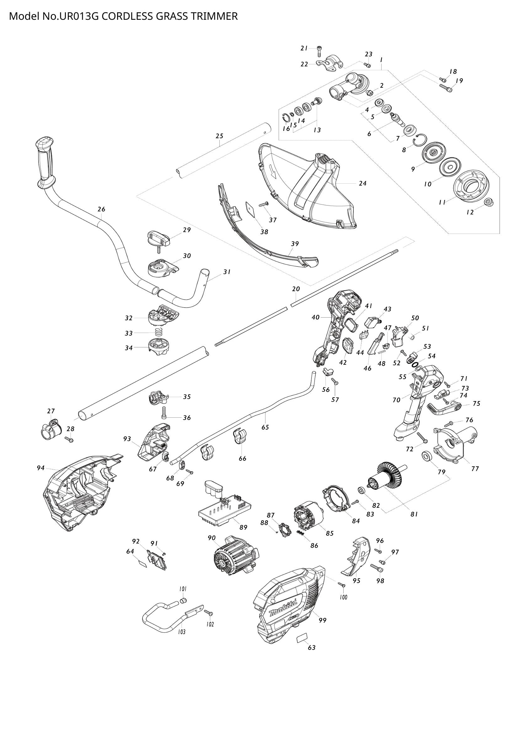 UR013G exploded view