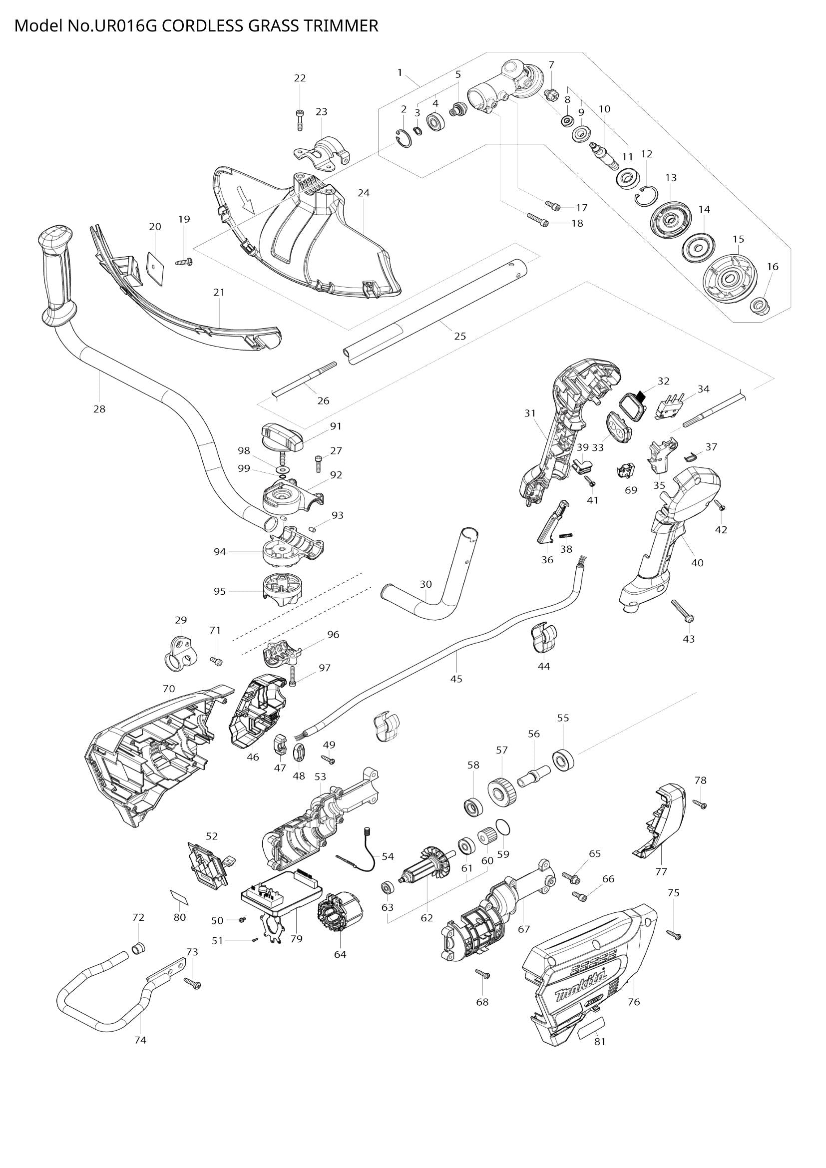 UR016G exploded view