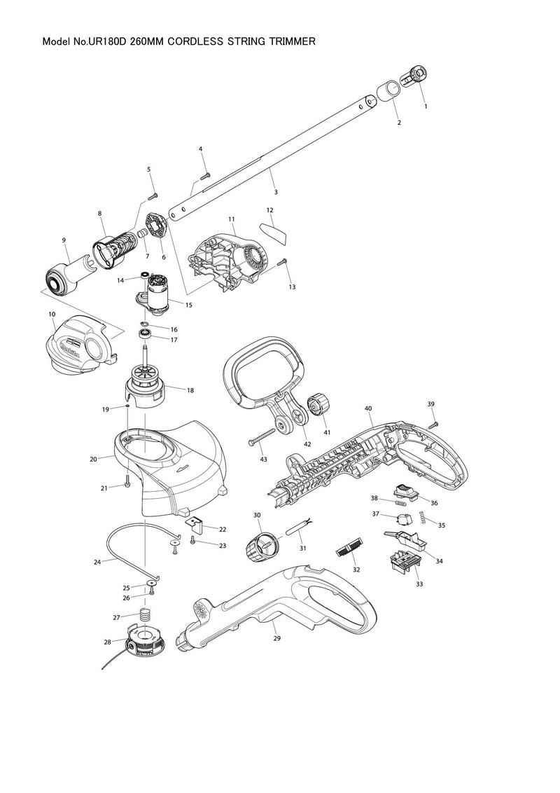 UR180D exploded view