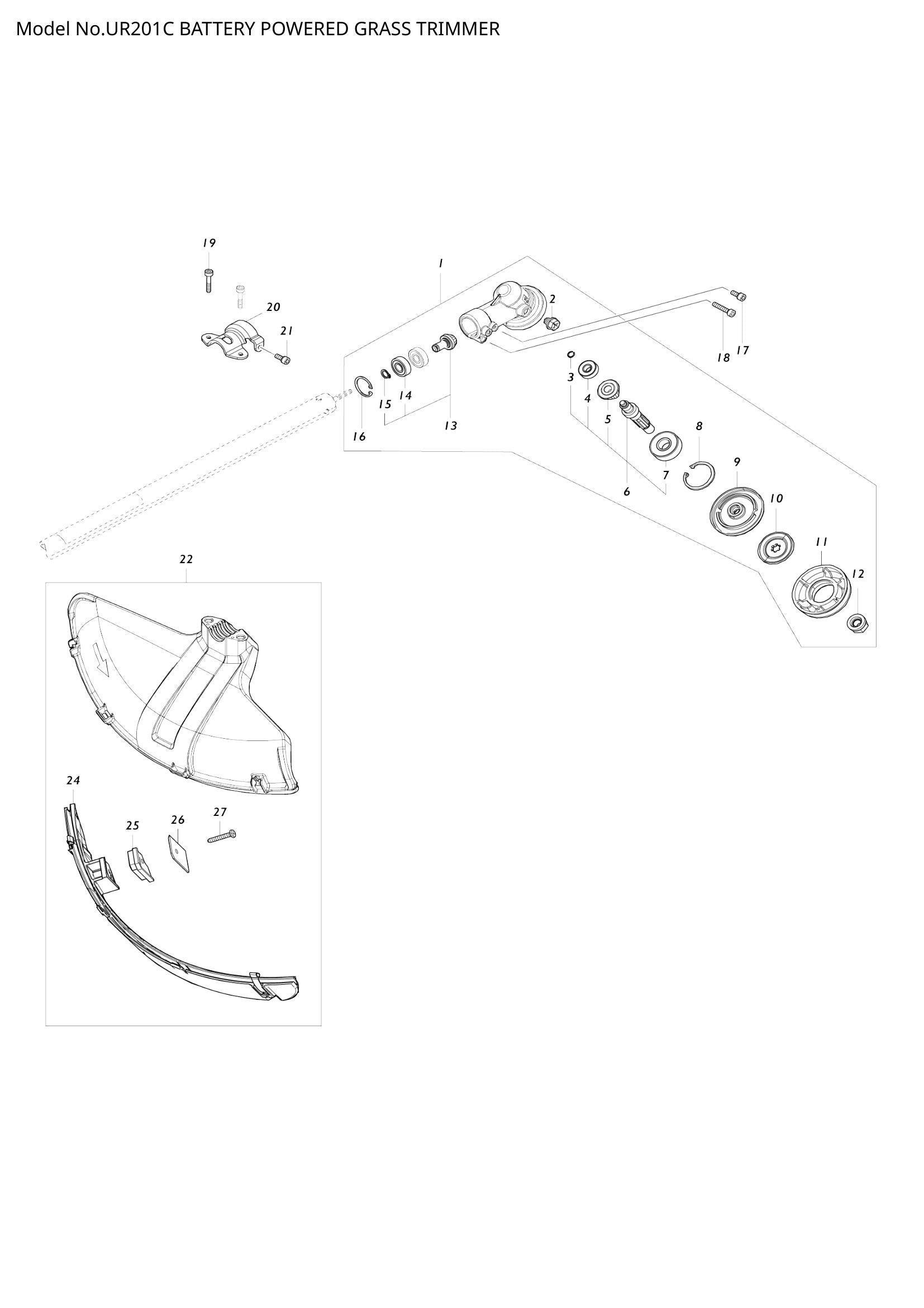 UR201C exploded view