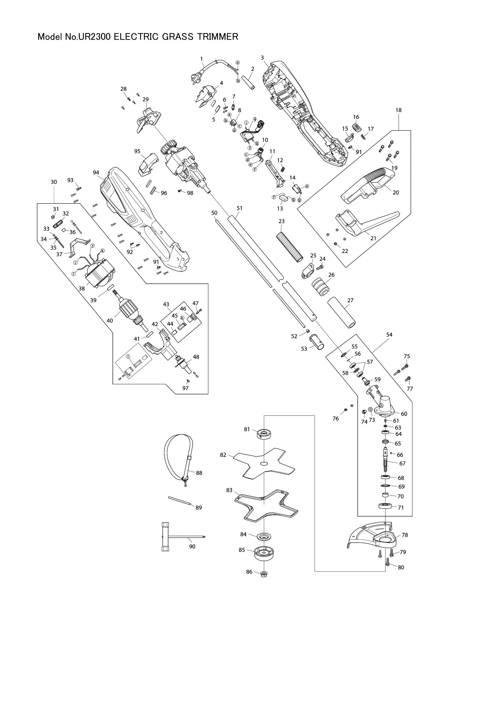 UR2300 exploded view