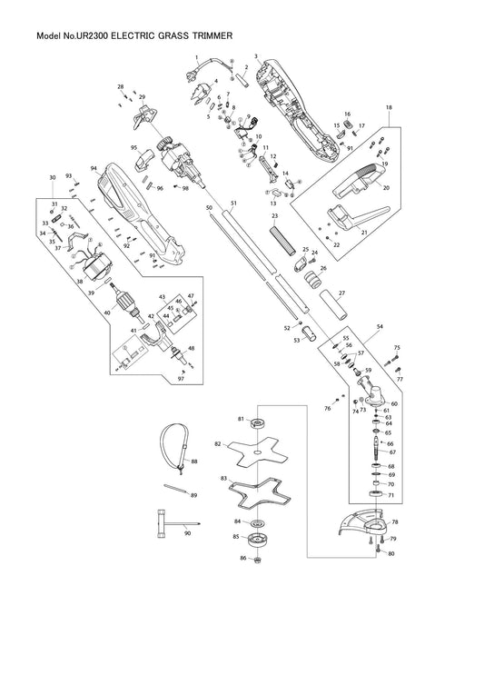 UR2300 exploded view