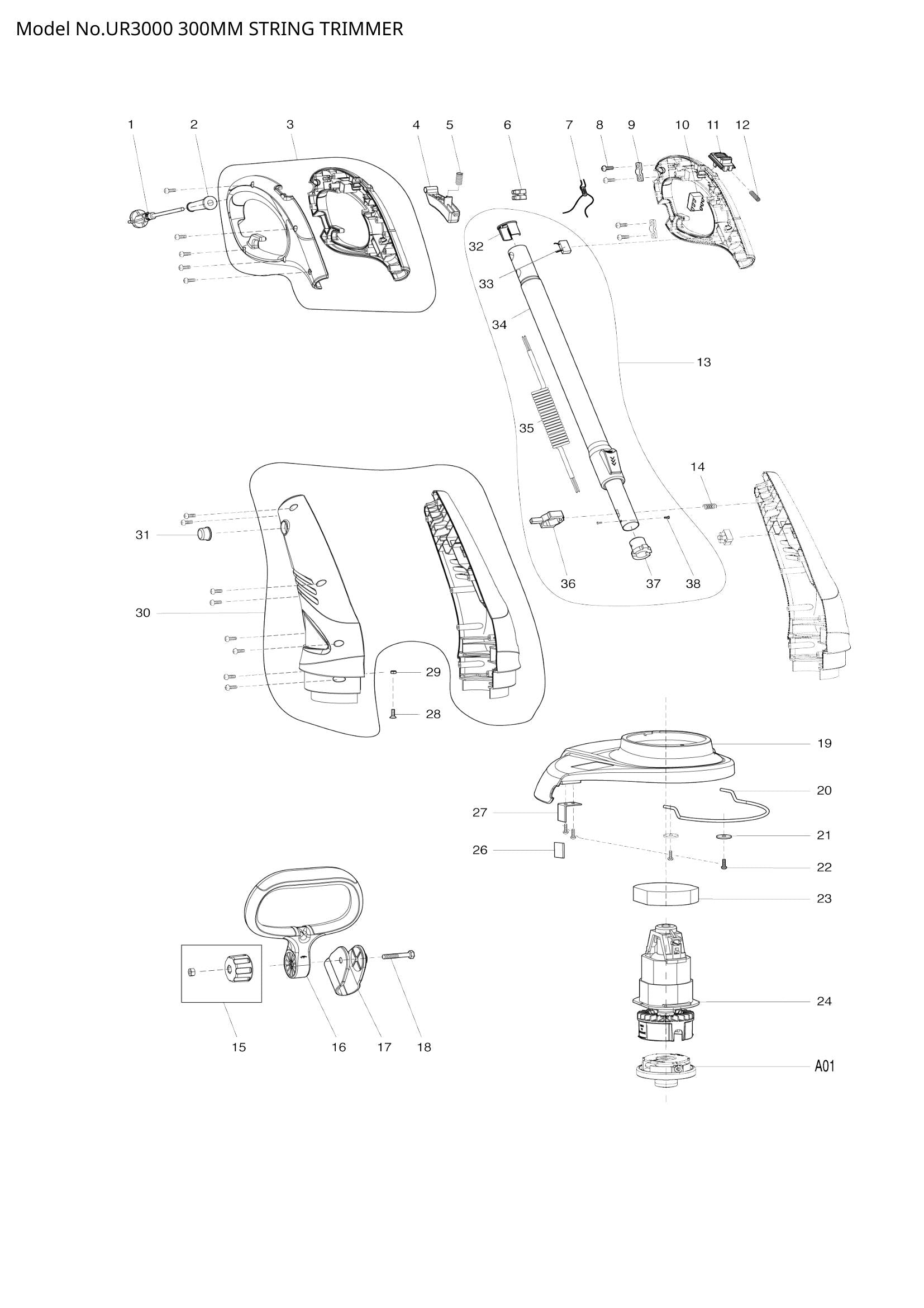UR3000 exploded view
