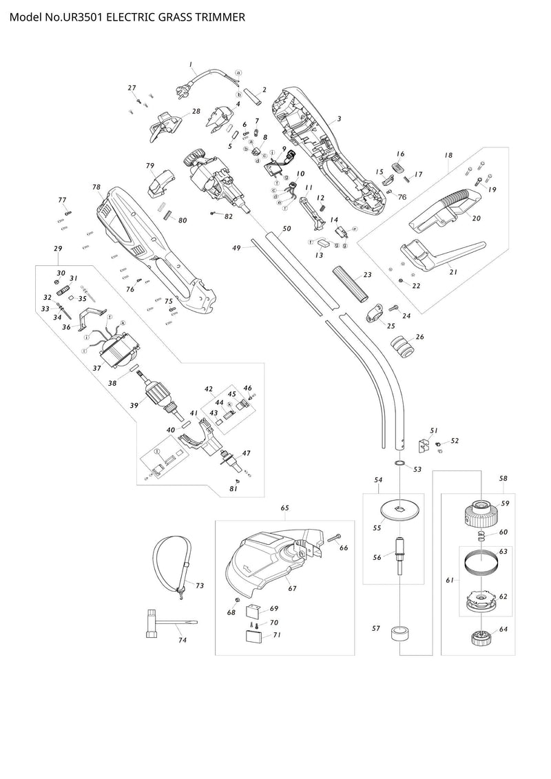 UR3501 exploded view
