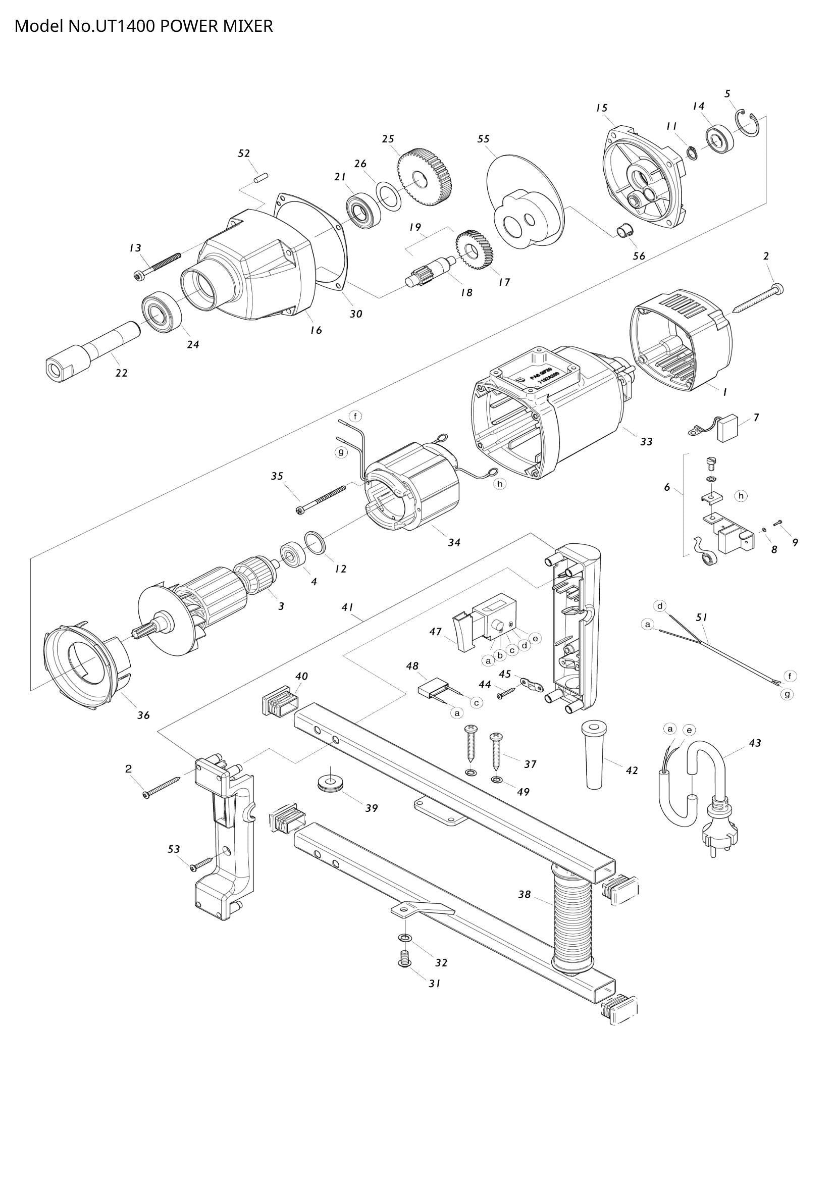 UT1400 exploded view