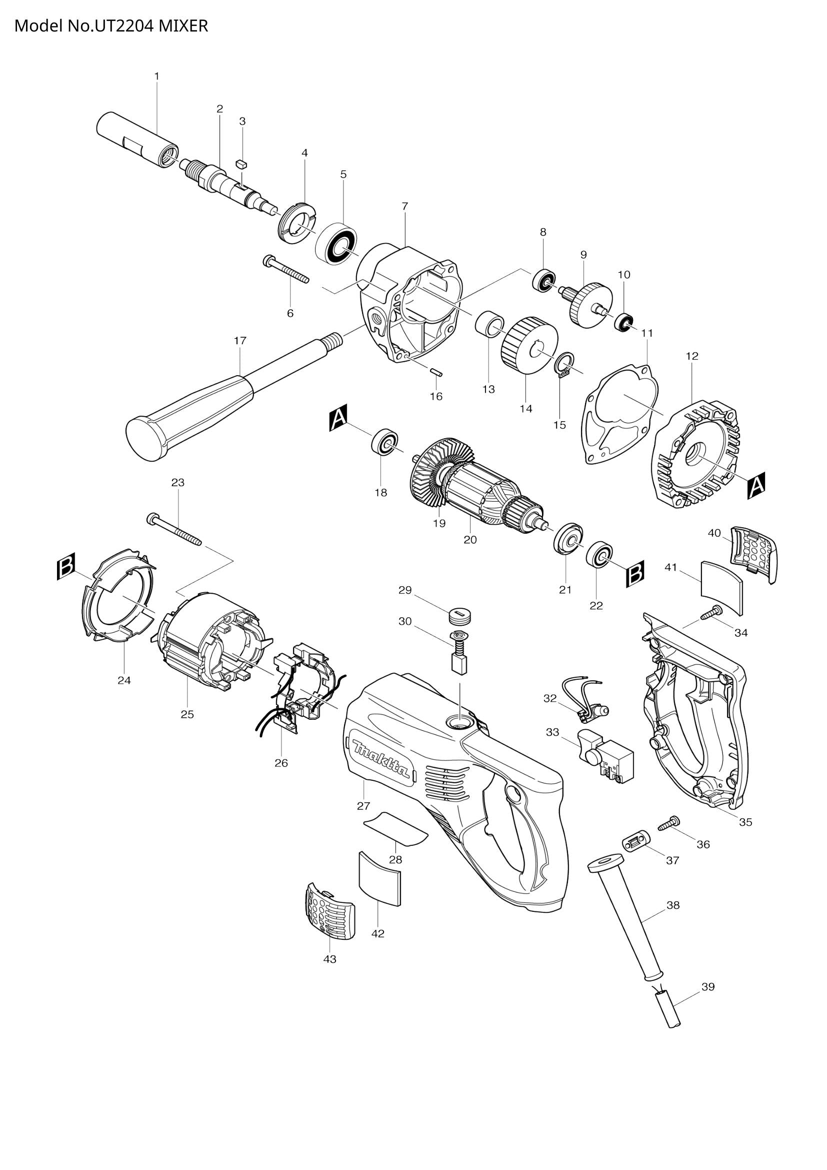 UT2204 exploded view