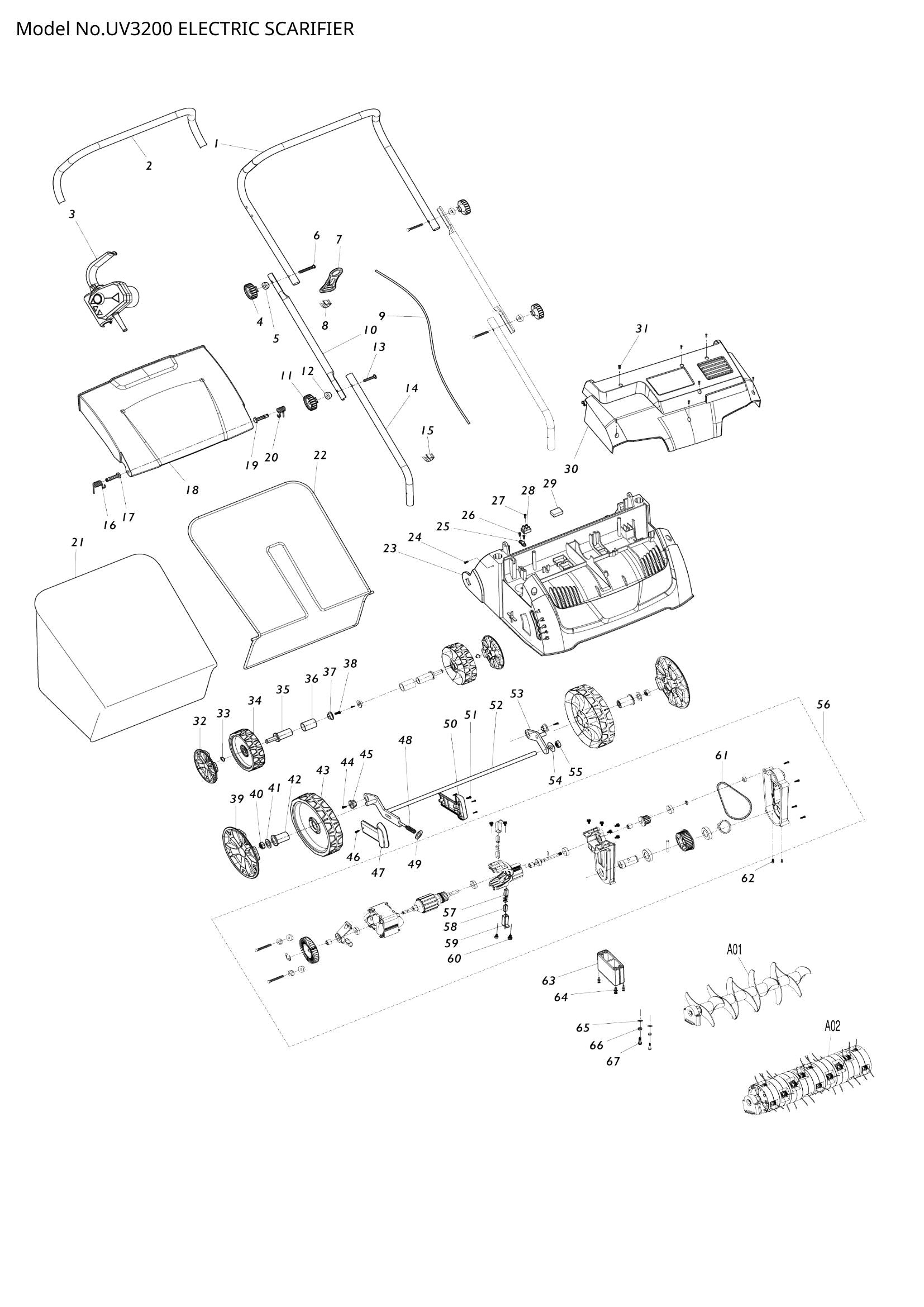 UV3200 exploded view