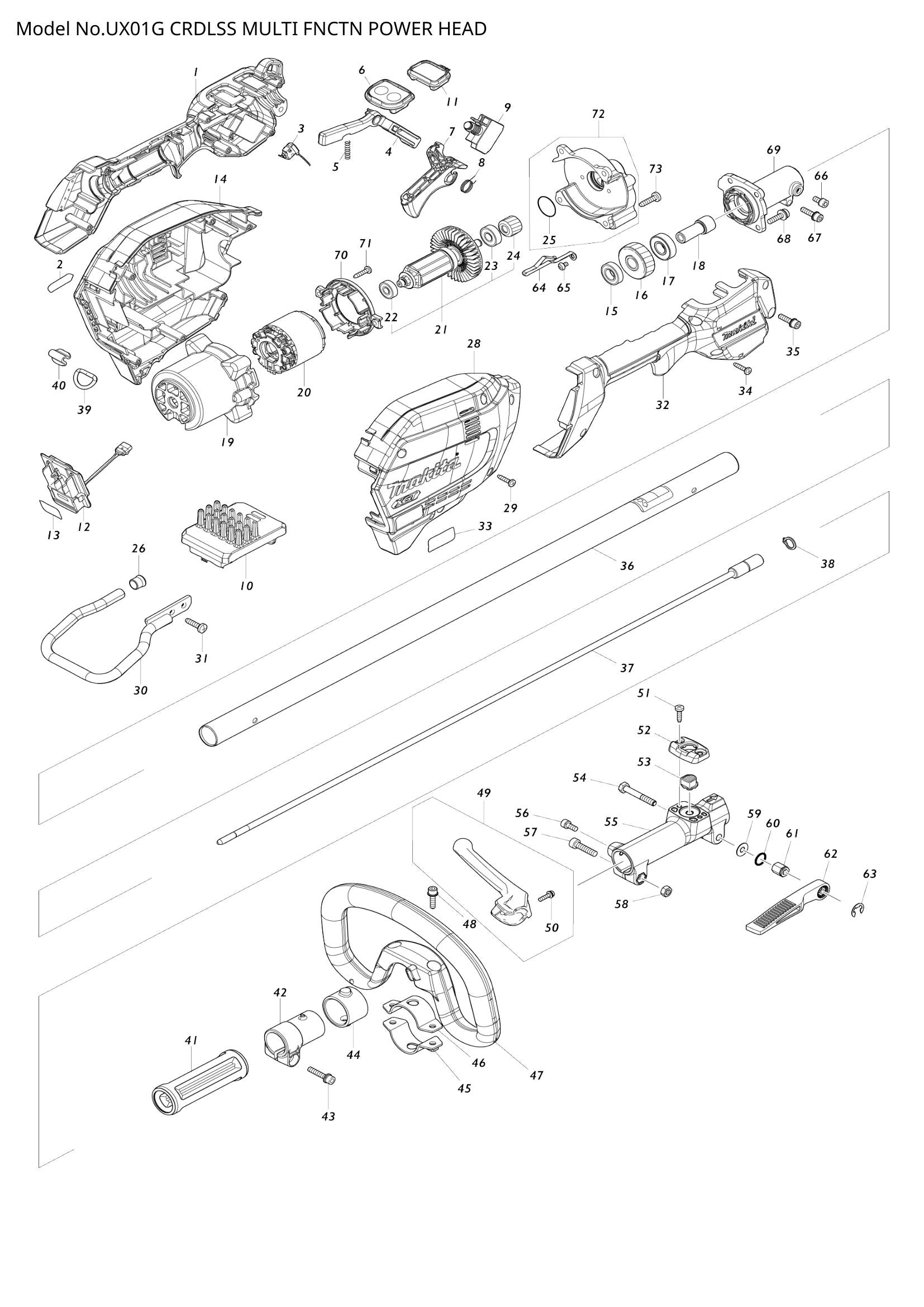 UX01G exploded view