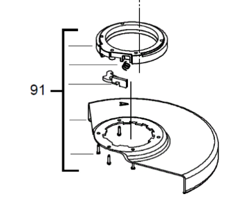 Milwaukee 201257002 GUARD CAP for AGV22-230 AGVK24-230 AG21-230