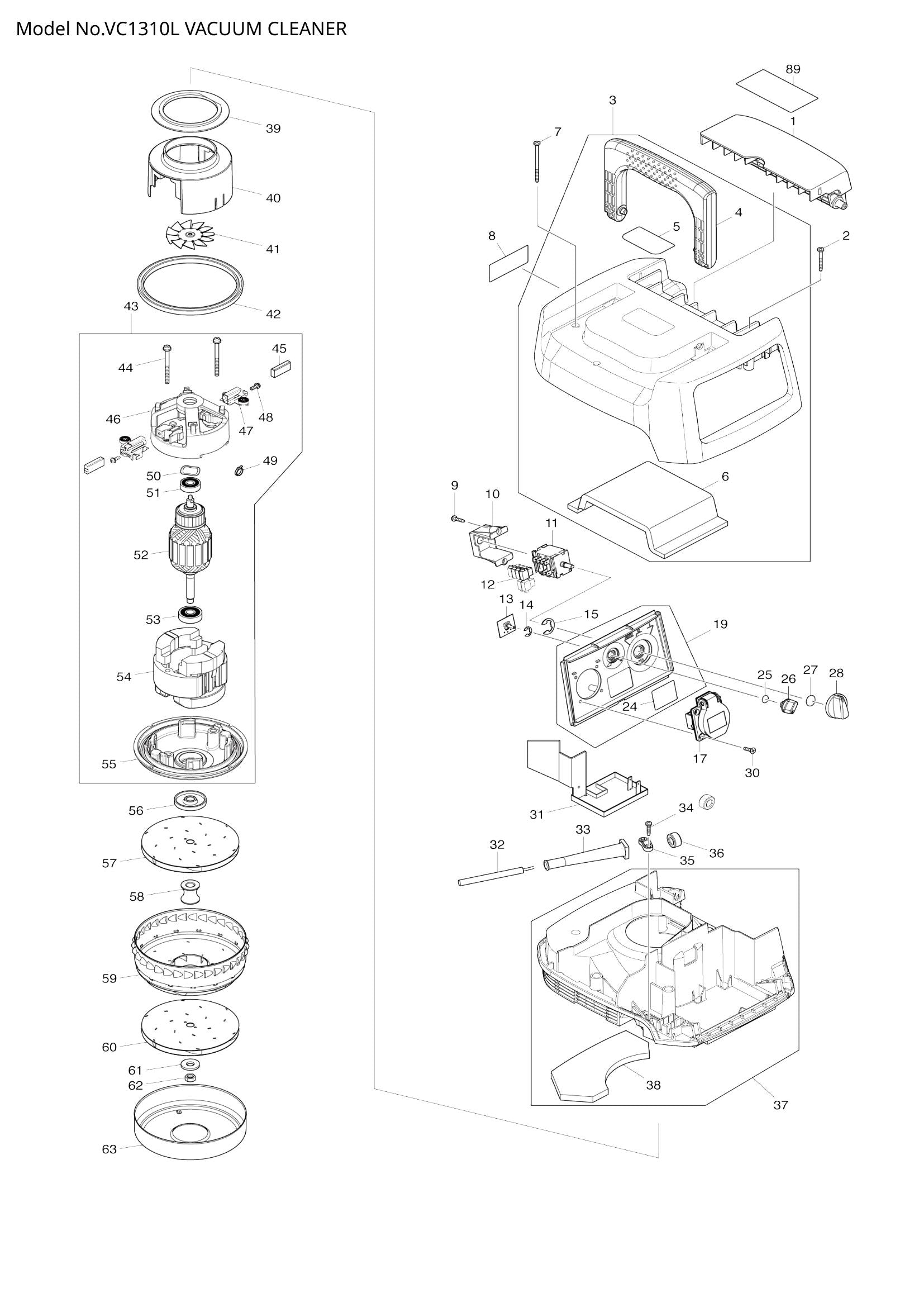 VC1310L exploded view