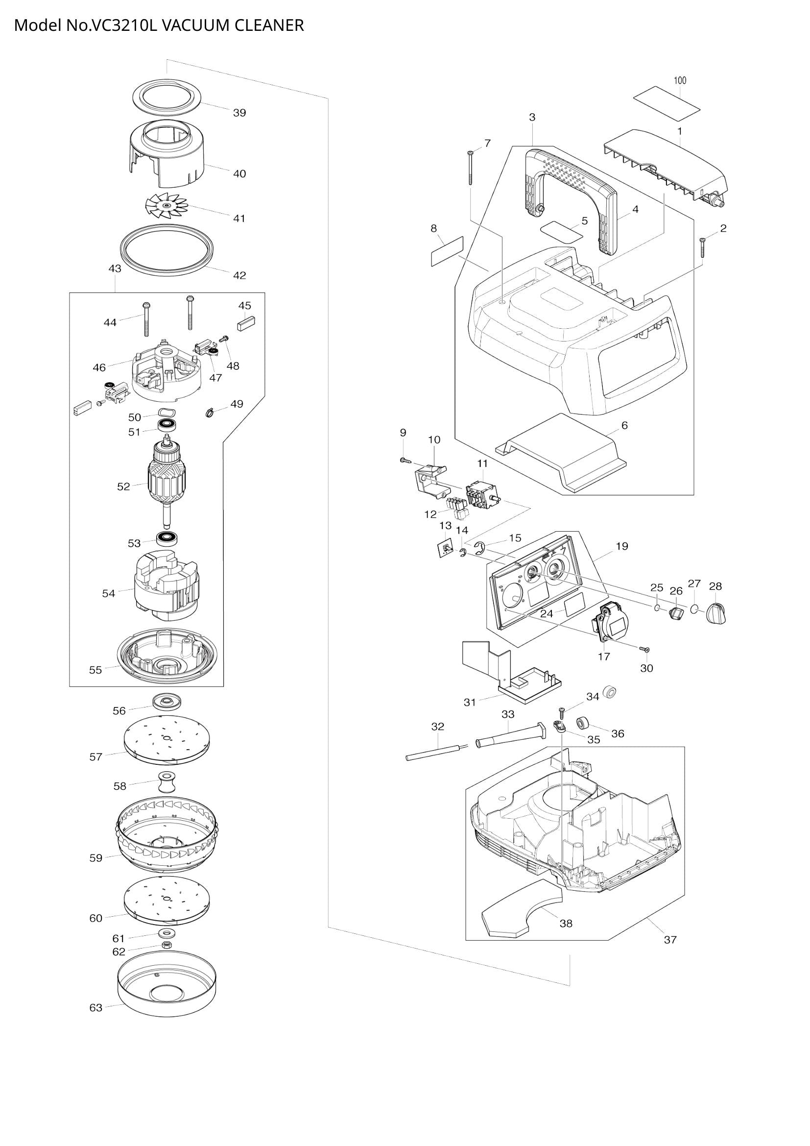 VC3210L exploded view