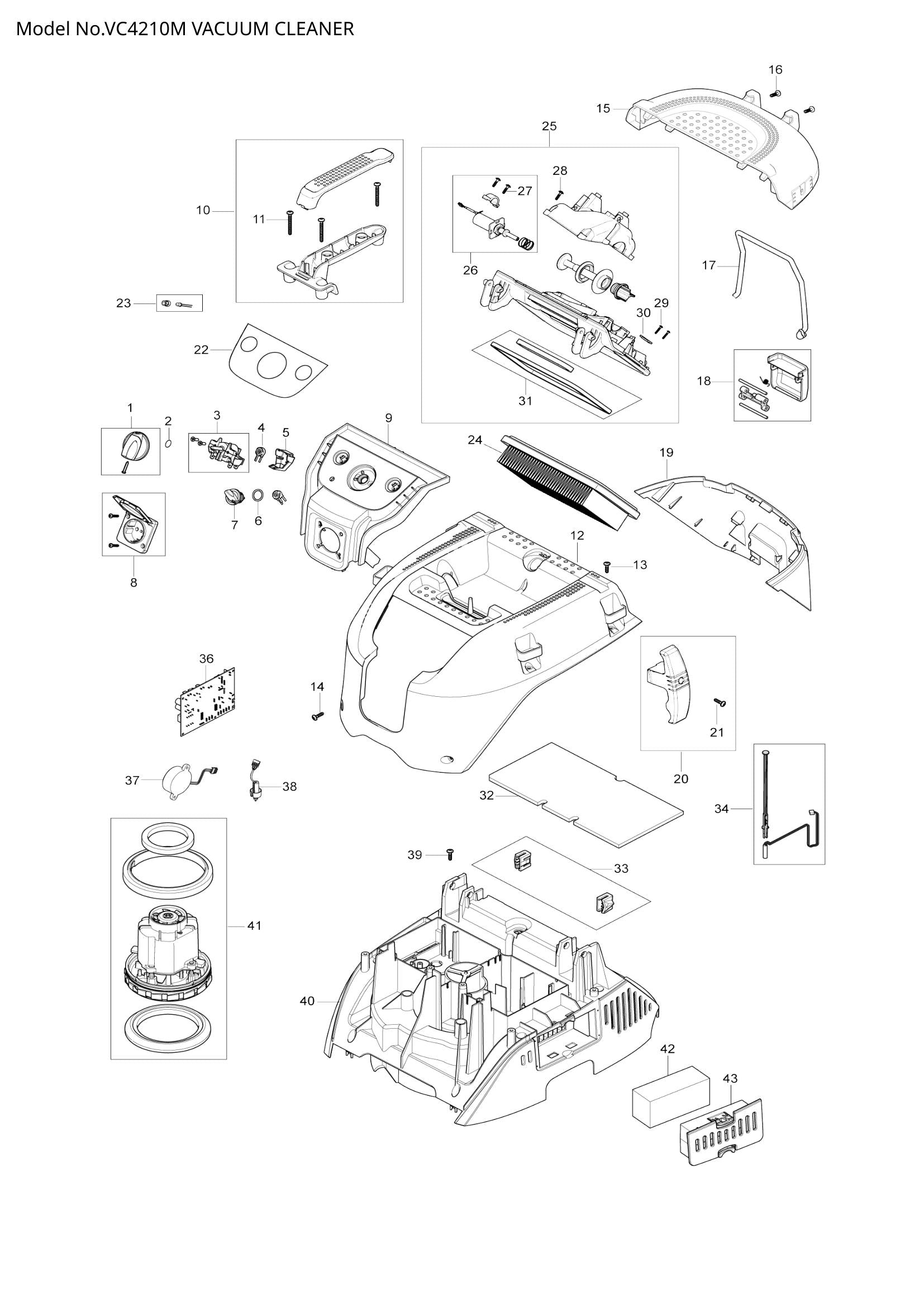 VC4210M exploded view