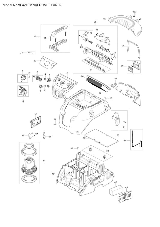VC4210M exploded view