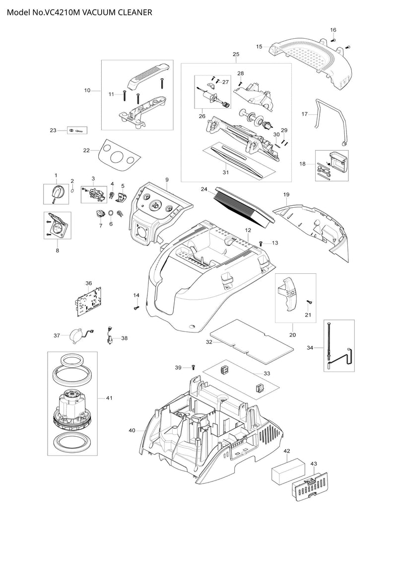 VC4210M exploded view