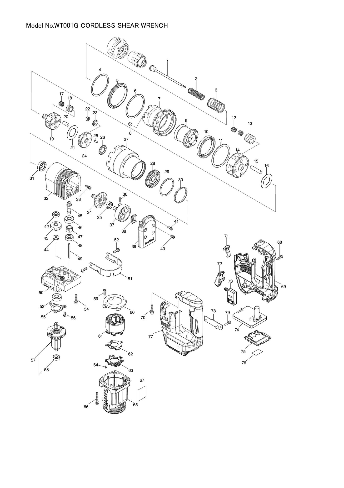 WT001G exploded view