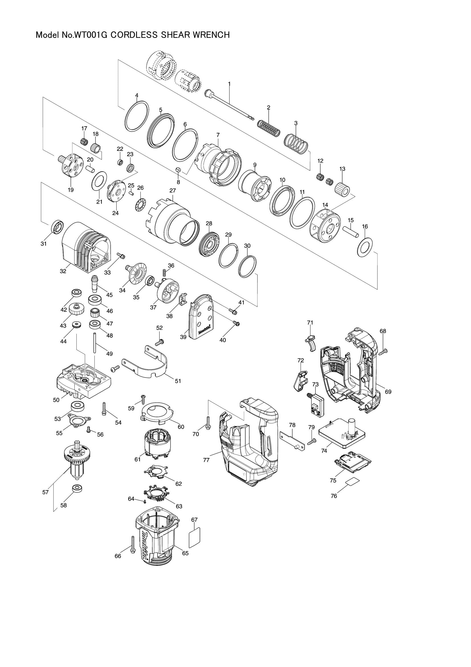 WT001G exploded view